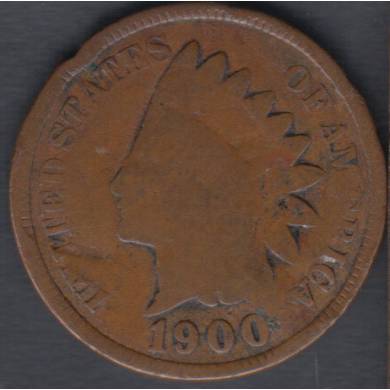 1900 - Damaged - Indian Head Small Cent