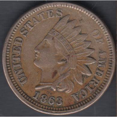 1863 - EF - Indian Head Small Cent