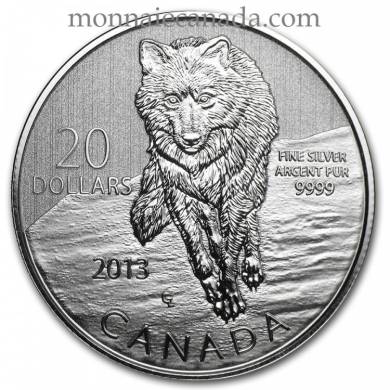 2013 - $20 for $20 Fine Silver Coin - Wolf