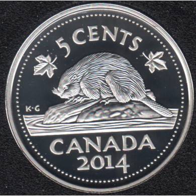 2014 - Proof - Fine Silver - Canada 5 Cents