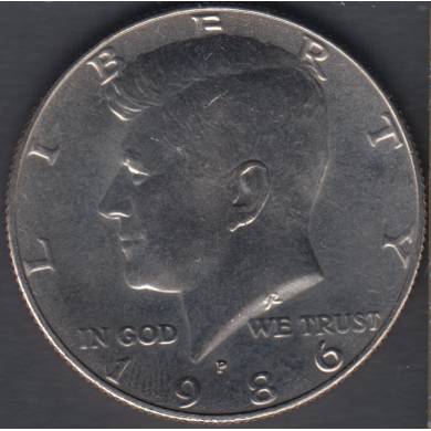 1986 P - B.Unc - Kennedy - 50 Cents