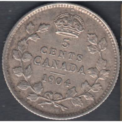 1904 - VF/EF - Canada 5 Cents