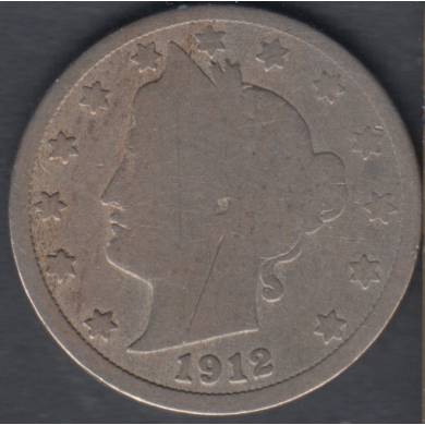 1912 D - Good - Liberty Head - 5 Cents