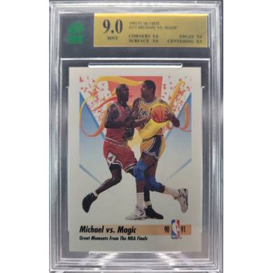 1991-92 Skybox #333 Michael Jordan vs Magic Johnson NBA Finals 9.0 MNT