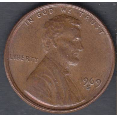 1969 S - AU - UNC - Lincoln Small Cent