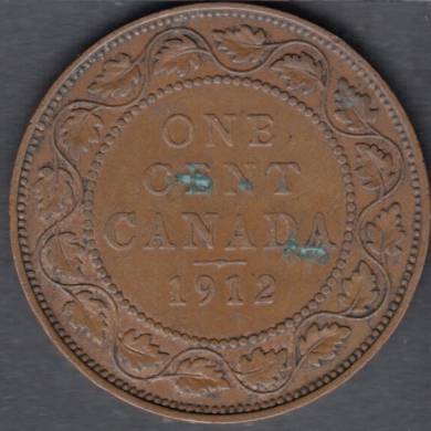 1912 - F/VF - Canada Large Cent