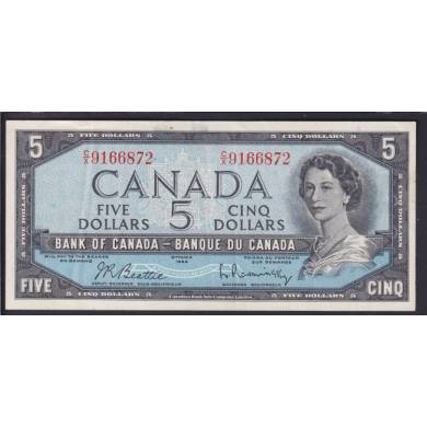 1954 $5 Dollars - EF/AU - Beattie Rasminsky - Prfixe C/X