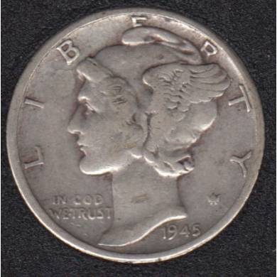 1945 - Mercury - 10 Cents