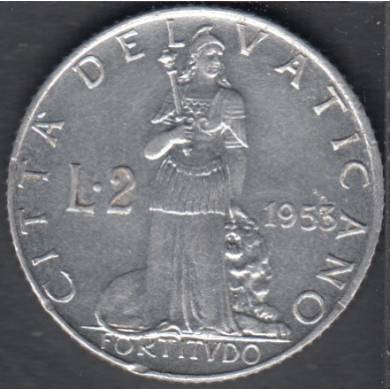 1953/XV - 2 Lire - Vatican