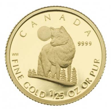 2007 - 50 Cents - 1/25 OZ Fine Gold - Wolf - Tax Exempt