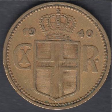 1940 - 1 Krona - Islande