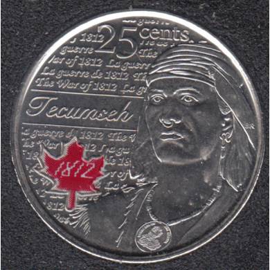 2012 - B.Unc - Tecumseh Col. Canada 25 Cents