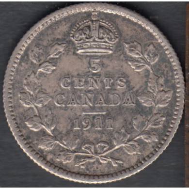 1911 - VF/EF - Canada 5 Cents