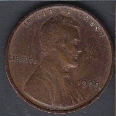 1909 VDB - VF - Lincoln Small Cent USA