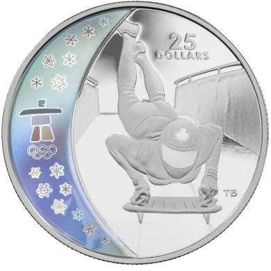 2009 $25 Dollars - Pièce holographique en argent – Skeleton