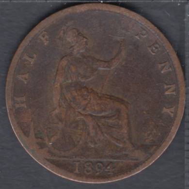 1894 - Half Penny - Great Britain
