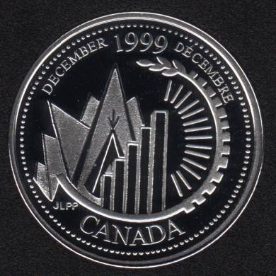 1999 - #912 Proof - Silver - Decembre - Canada 25 Cents