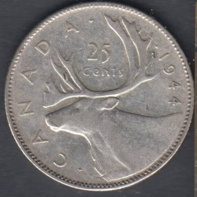 1944 - F/VF - Canada 25 Cents