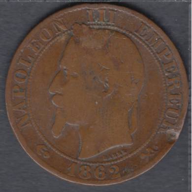 1862 K - 5 Centimes - France