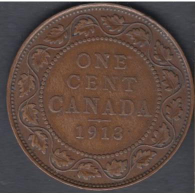 1913 - F/VF - Canada Large Cent
