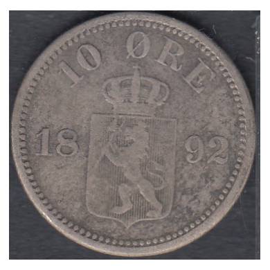 1892 - 10 Ore - Norvge