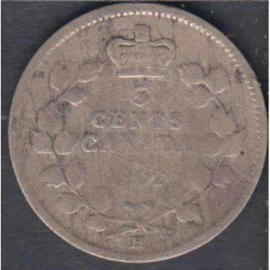 1902 H - G/VG - Large 'H' - Canada 5 Cents