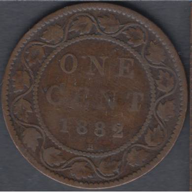 1882 H - VG - Obverse #1 - Canada Large Cent