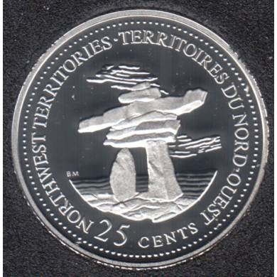 1992 - #2 Proof - Argent - Territoires du Nord Ouest - Canada 25 Cents