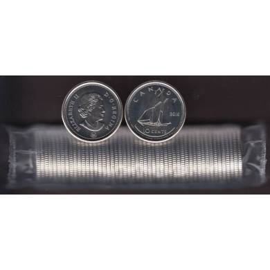 2016 Canada 10 Cents  - BU ROLL 50 Coins - UNC