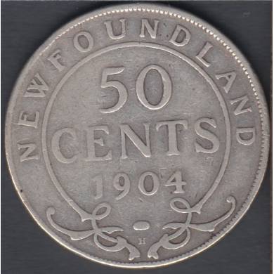 1904 H - VG - 50 Cents - Terre Neuve
