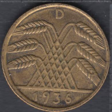 1936 D - 5 Reichsnpfennig - Germany