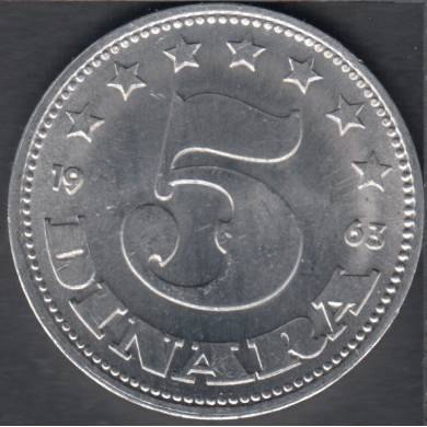 1963 - 5 Dinara - B. Unc - Yougoslavie