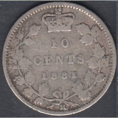 1881 H - Obverse #2 - VG - Canada 10 Cents