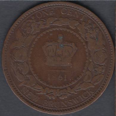 1861 - VG - 1 Cent - New Brunswick