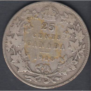 1918 - VG - Canada 25 Cents
