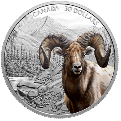 2020 - $30 - 2 oz. Pure Silver Coin  Imposing Icons Series: Bighorn Sheep