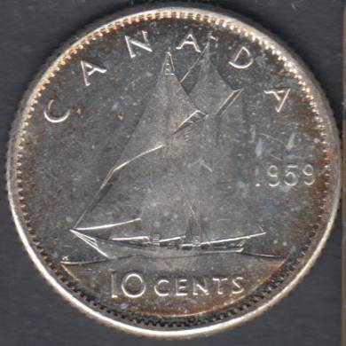 1959 - Unc - Canada 10 Cents