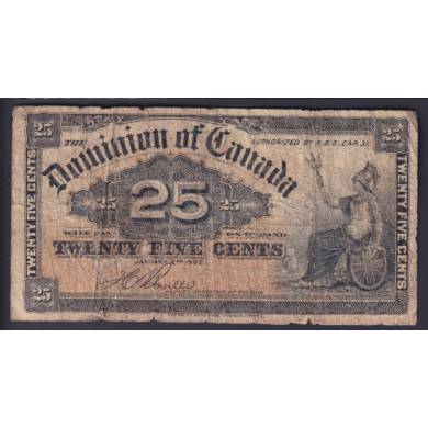 1900 - 25 Cents Shinplaster - F/VF