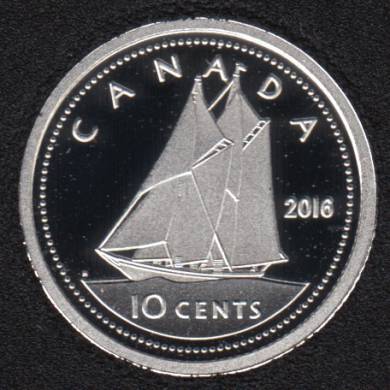 2016 - Proof - Fine Silver - Canada 10 Cents