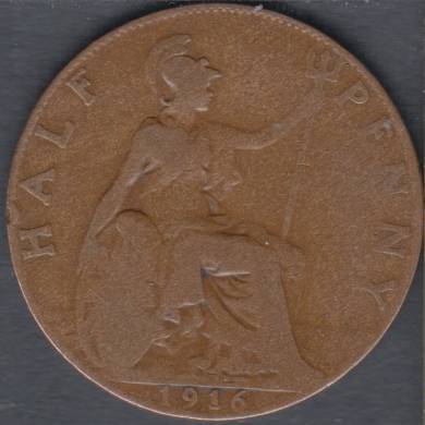 1916 - Half Penny - Great Britaim