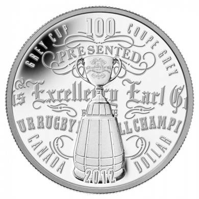 2012 - Proof Fine Silver Dollar - 100th Grey Cup