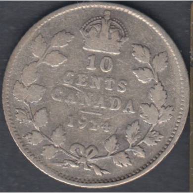 1914 - VG/F - Canada 10 Cents