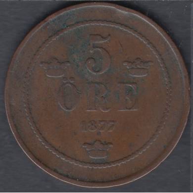 1877 - 5 Ore - Sweden