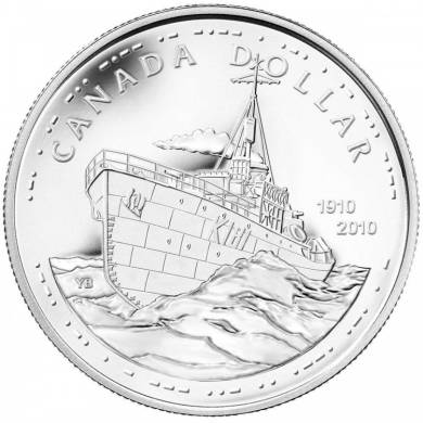2010 BU SILVER DOLLAR – 100TH ANNIVERSARY OF THE CANADIAN NAVY