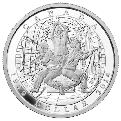 2014 - Dollar épreuve numismatique en argent fin - 75e anni. de la déclaration  seconde guerre