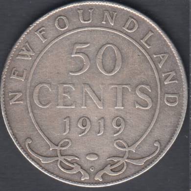 1919 C - VG - 50 Cents - Terre Neuve