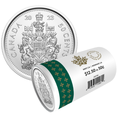 2023 - 50 Cents Special Wrap Circulation Roll - His Majesty King Charles III