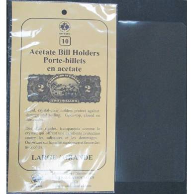 Acetate Bill Holders Large - PACKAGE OF 10