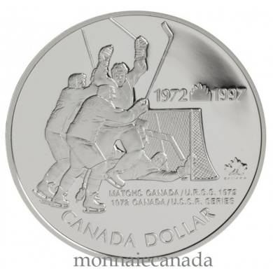 1997 Canada / U.S.S.R. Hockey Series - Sterling Silver $1 Dollar Proof