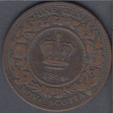1864 - VG - Large Cent - Nova Scotia